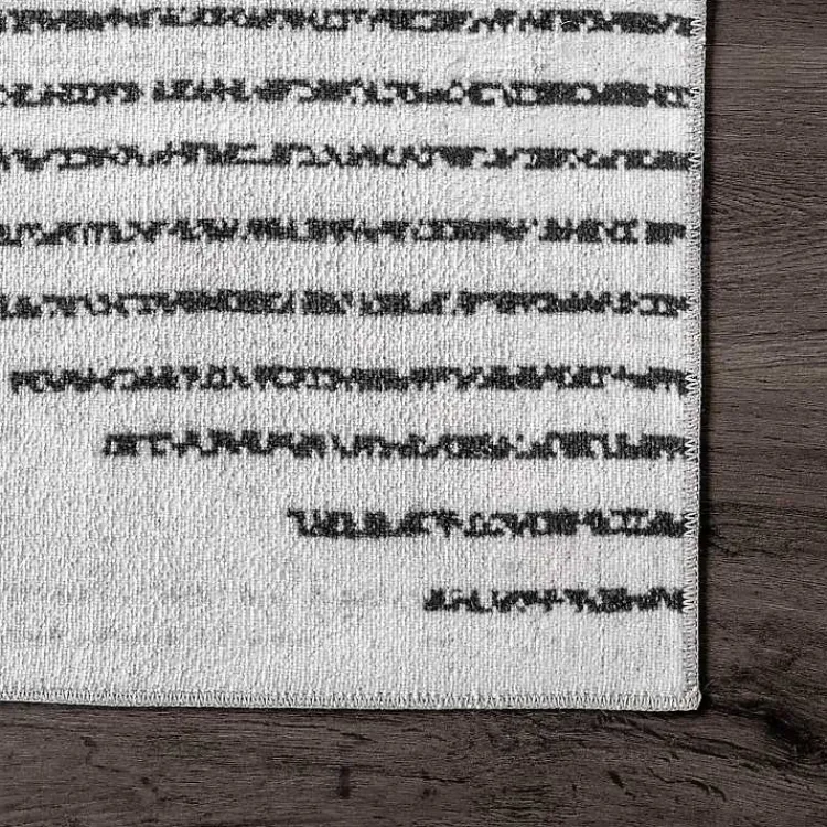 Kirklands Home Area Rugs|Black and Ivory Diamond Washable Area Rug, 4x6