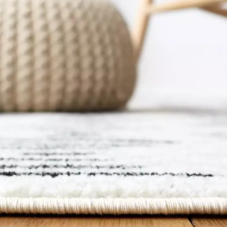 Kirklands Home Area Rugs|Black and Ivory Tulum Geometric Area Rug, 8x10