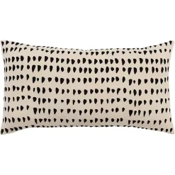 Outlet Black and Natural Animal Patterned Lumbar Pillow Pillows