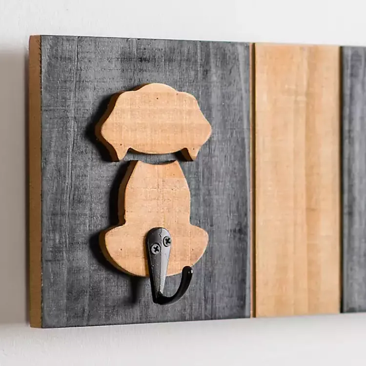 Kirklands Home Hooks|Black and Natural Wood Dog Hooks