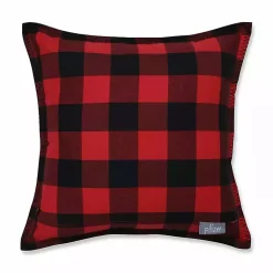 Outlet Black and Red Buffalo Plaid Monogram E Pillow Monogram Seasonal Decor