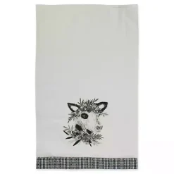 Kirklands Home Kitchen Accessories|Black and White Animal Kitchen Towels, Set of 3