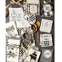 Kirklands Home Kitchen Accessories|Black and White Animal Kitchen Towels, Set of 3