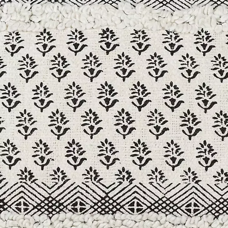 Online Black and White Boho Print Lumbar Pillow Pillows