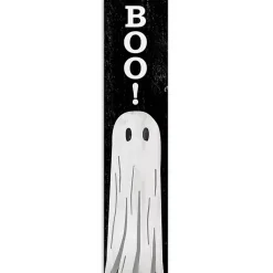 Discount Black and White Boo Ghost Porch Board Halloween
