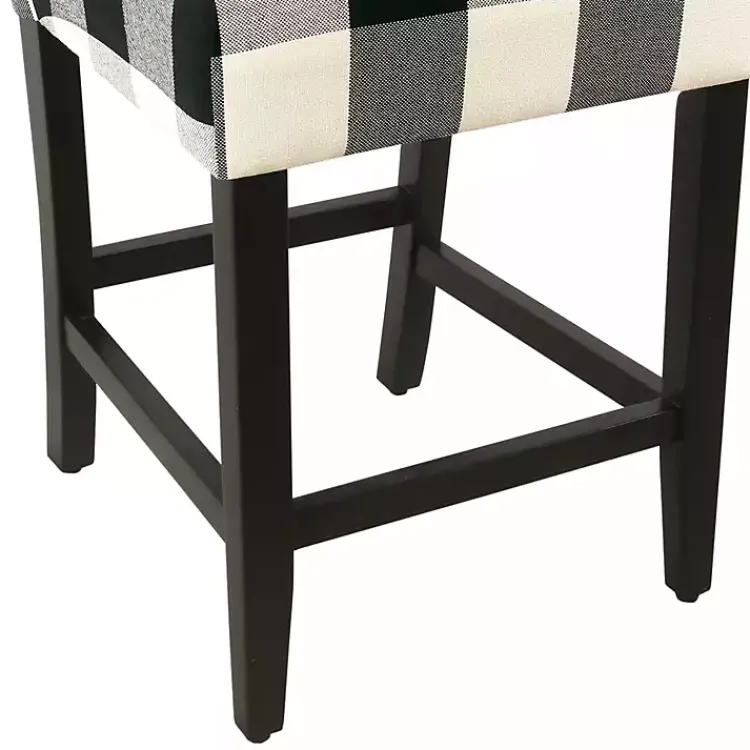 Kirklands Home Bar Stools & Counter Height Stools|Black and White Buffalo Check Counter Stool