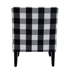Kirklands Home Accent Chairs|Black and White Buffalo Check Armchair