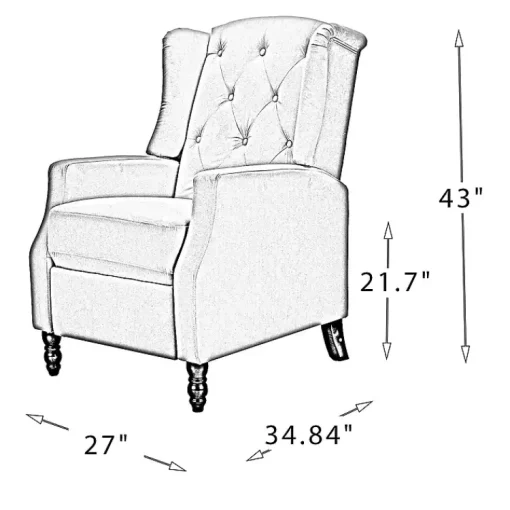 Kirklands Home Accent Chairs|Black and White Buffalo Check Recliner
