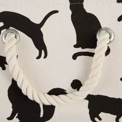 Discount Black and White Cat Rectangular Pet Bin Baskets & Boxes