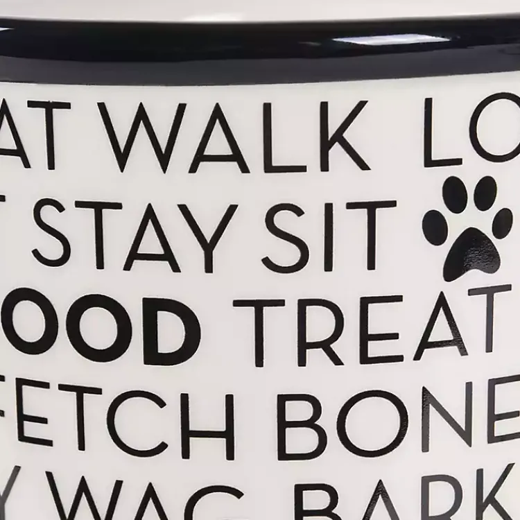 Kirklands Home Pet Dishes & Canisters|Black and White Ceramic Canister