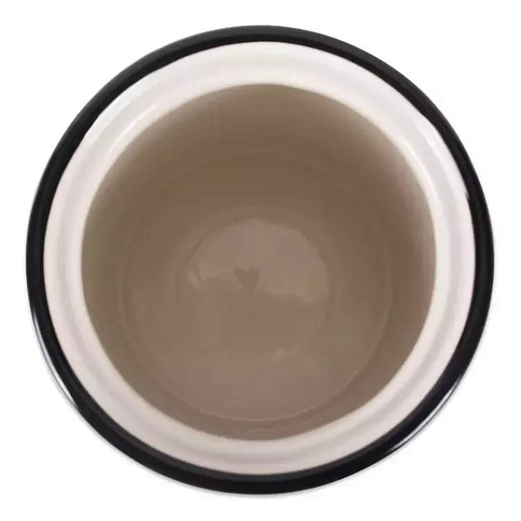 Kirklands Home Pet Dishes & Canisters|Black and White Ceramic Canister
