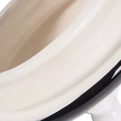 Kirklands Home Pet Dishes & Canisters|Black and White Ceramic Canister