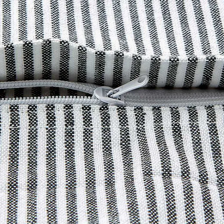 Outlet and White Check Pillow Covers, Set of 4 Pillows