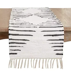 Kirklands Home Table Linens|Black and White Diamond Table Runner