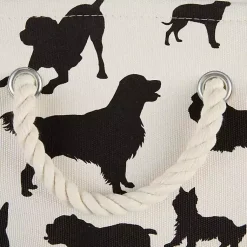 Discount Black and White Dog Rectangular Pet Bin Baskets & Boxes