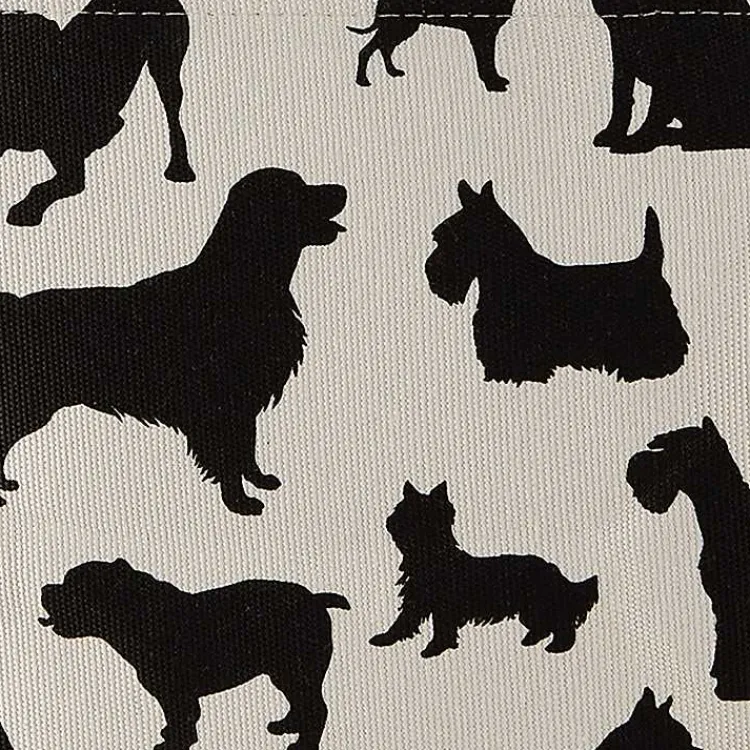 Discount Black and White Dog Rectangular Pet Bin Baskets & Boxes