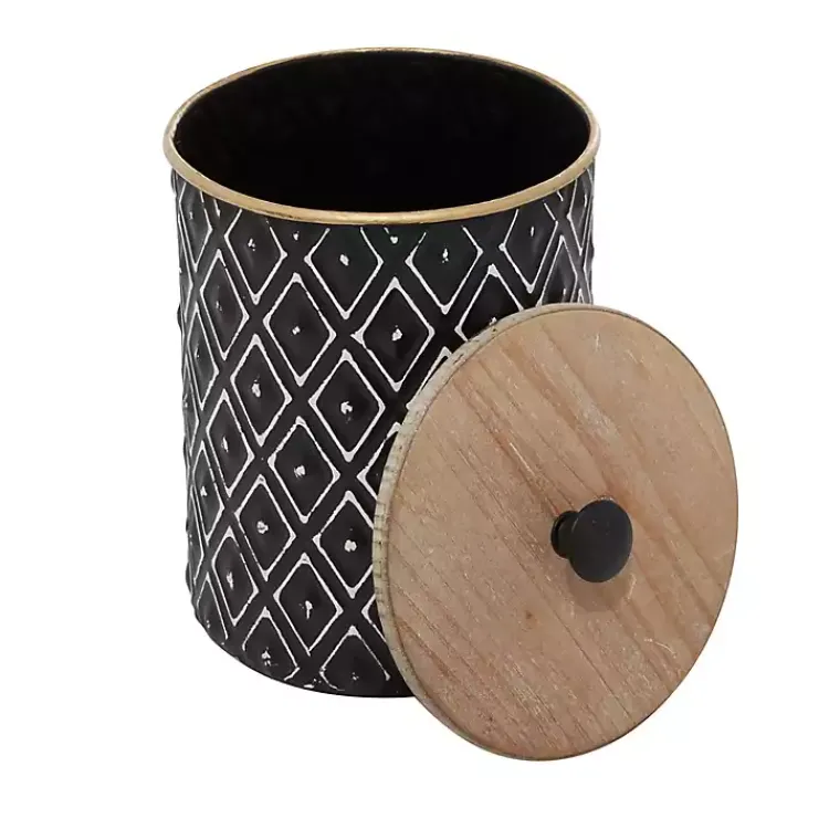 Best and White Embossed Diamond Jars, Set of 2 Decorative Bowls & Jars