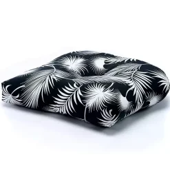 Kirklands Home Outdoor Cushions & Pillows|and White Floral Outdoor Chair Cushion Black