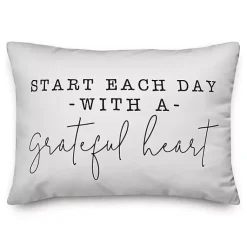 New Black and White Grateful Heart Pillow Pillows