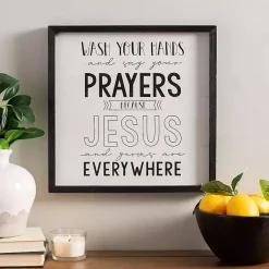 Kirklands Home Wall Quotes & Signs|Black and White Jesus and Germs Plaque