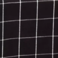 Kirklands Home Table Linens|Black and White Plaid Cotton Napkins, Set of 4