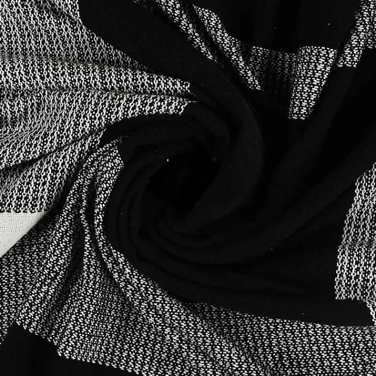 Discount Black and White Plaid Organic Cotton Throw Blankets & Throws