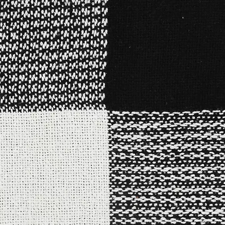 Discount Black and White Plaid Organic Cotton Throw Blankets & Throws