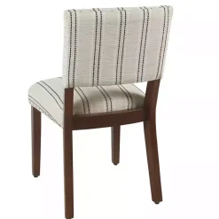 Kirklands Home Dining Chairs|Black and Striped Dining Chairs, Set of 2 White