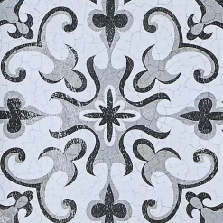 Kirklands Home Framed Art|Black and White Tile Framed Art Prints, Set of 3