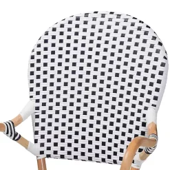 Kirklands Home Dining Chairs|Black and White Woven Dining Chairs, Set of 2