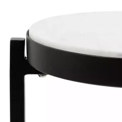Kirklands Home Accent & End Tables|Angular Marble Accent Table Black