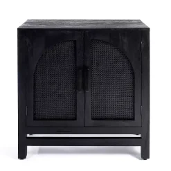 Kirklands Home Cabinets & Sideboards|Arch Cane and Wood Cabinet Black