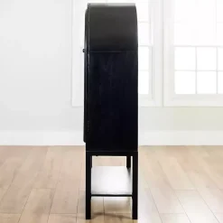 Kirklands Home Cabinets & Sideboards|Black Arch Wood Bar Cabinet