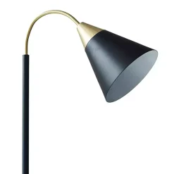 Kirklands Home Floor Lamps|Arched Cone Shade Floor Lamp Black