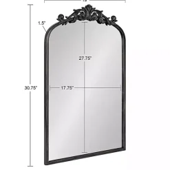 Kirklands Home Decorative Mirrors|Arendahl Arched Mirror, 19x31 in. Black