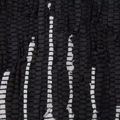 Kirklands Home Accent Rugs|Black Artisanal Leather Diamond Scatter Rug