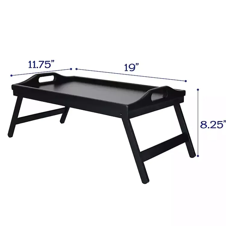 Kirklands Home Serving & Entertaining|Bamboo Standing Serving Tray Black