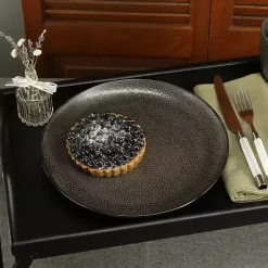 Kirklands Home Serving & Entertaining|Bamboo Standing Serving Tray Black