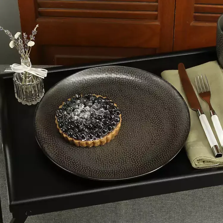 Kirklands Home Serving & Entertaining|Bamboo Standing Serving Tray Black