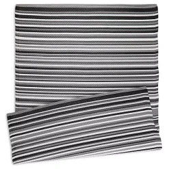 Kirklands Home Outdoor Rugs|Black Barcode Stripe Outdoor Area Rug, 4x6