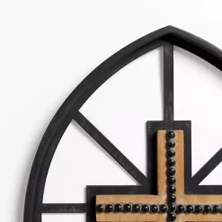 Kirklands Home Wall Plaques|Black Beaded Cross Wall Plaque