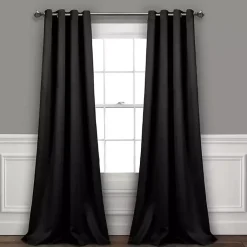 Kirklands Home Curtains & Drapes|out Curtain Panel Set, 84 in. Black