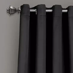 Kirklands Home Curtains & Drapes|out Curtain Panel Set, 84 in. Black