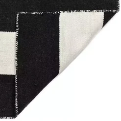 Kirklands Home Outdoor Rugs|Black Cabana Stripe Indoor/Outdoor Area Rug, 5x7