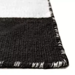 Kirklands Home Outdoor Rugs|Black Cabana Stripe Indoor/Outdoor Area Rug, 7x9