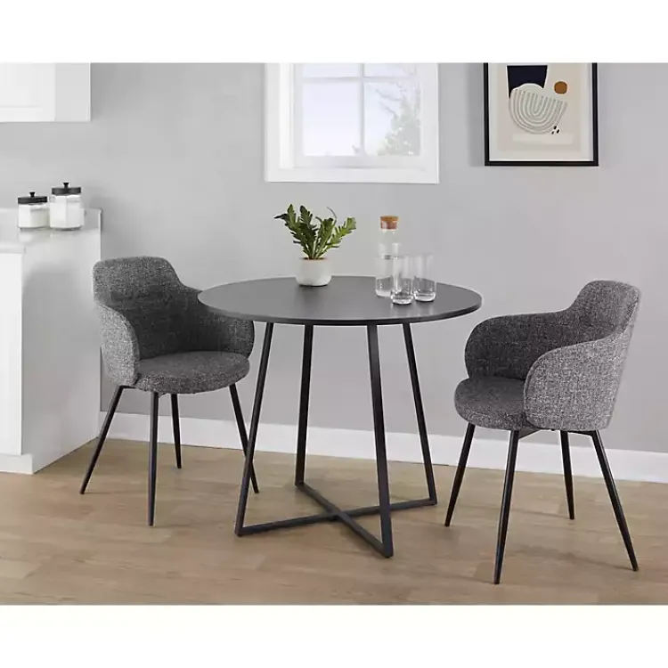 Kirklands Home Dining Tables|Canary Cosmo Round Dining Table Black
