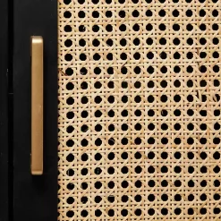 Kirklands Home Cabinets & Sideboards|Black Cane 2-Door Media Cabinet