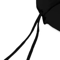 Kirklands Home Outdoor Cushions & Pillows|Canvas French Edge Outdoor Chair Cushion Black