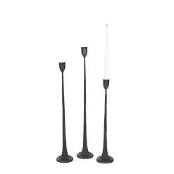 Hot Cast Iron Taper Candle Holders, Set of 3 Candle Holders