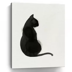 Kirklands Home Canvas Art|Black Cat Canvas Art Print